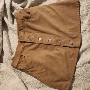 Express Jean's khaki/brown button down mini skirt